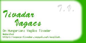 tivadar vagacs business card
