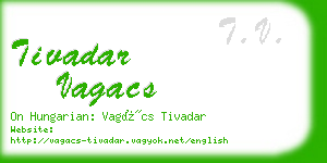 tivadar vagacs business card